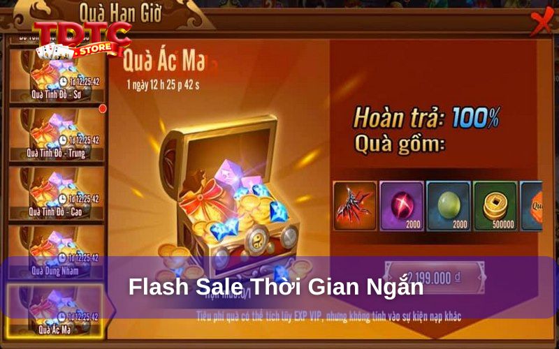 Chương trình flash sale chớp nhoáng