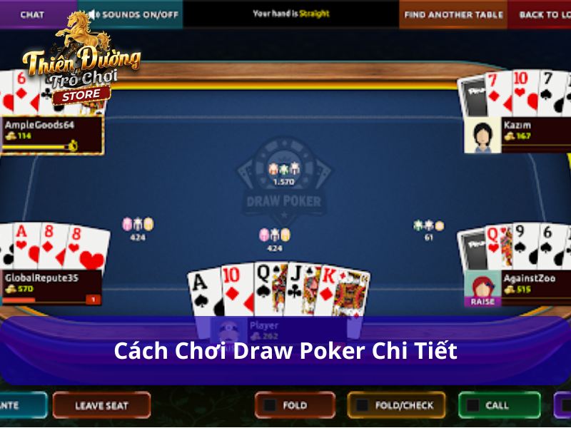 Draw Poker - Biến Thể Poker Kinh Điển Và Rất Hấp Dẫn 2 Hướng dẫn chơi Draw Poker chi tiết